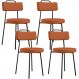 Kit 04 Cadeiras Decorativas Estofada Para Sala De Jantar Barcelona L02 Tecido Terracota - Lyam Decor