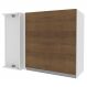 Armário De Cozinha Aéreo de Canto 100% MDF 1 Porta Branco/Rustic Acordes Madesa
