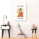 Quadro Frase Divertida Meditação 86x60 Filete Branco