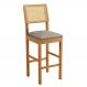 Banqueta Jade 03 com Rattan Verona Grafite Pés em Madeira JCM