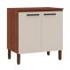 Balcão de Cozinha com Tampo Halifax Nogueira Off White