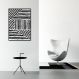 Quadro Boho Zebrado 86x60 Filete Preto