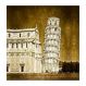 Quadro Impressão Digital Torre de Pisa 30x30