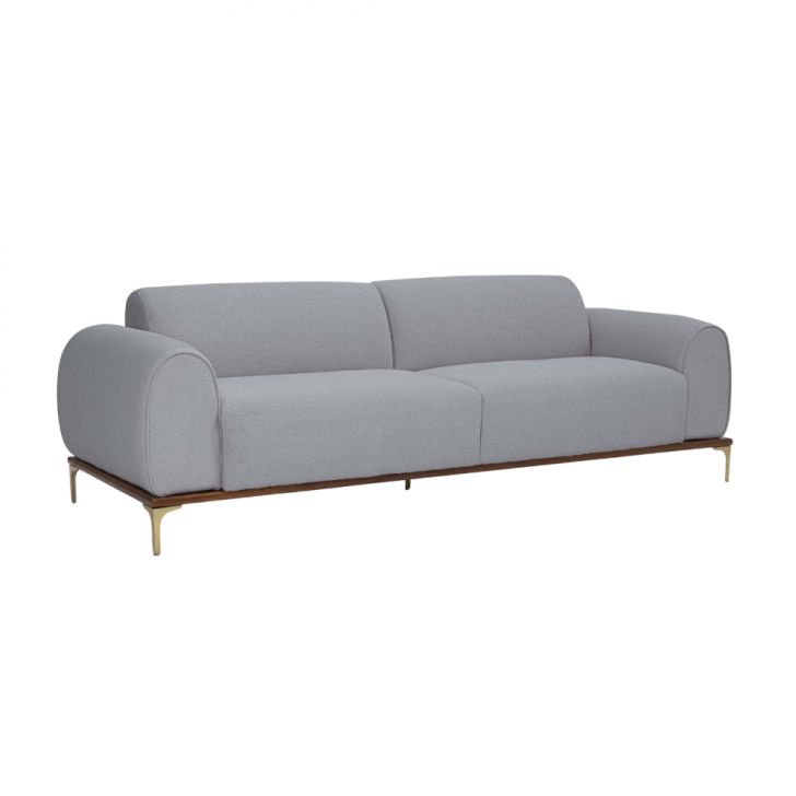 Image of Sofá 3 Lugares Kiev Linho Cinza PLA-MO895UP75ITCMOB