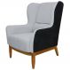 Poltrona Decorativa Sala de Estar Base Madeira Milena C-05 C-315 - Domi