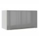 Armário Aéreo Madesa Lux 60 cm 1 Porta Basculante - Branco/Cinza
