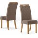 Kit 2 Cadeiras Sala De Jantar Bella Suede Marrom Amendoa Henn