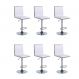 Conjunto com 6 Banquetas Giratórias Marilyn Branco