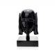 Escultura Máscara Rosto Surdo em Cerâmica Preto 25x15 cm - D'Rossi