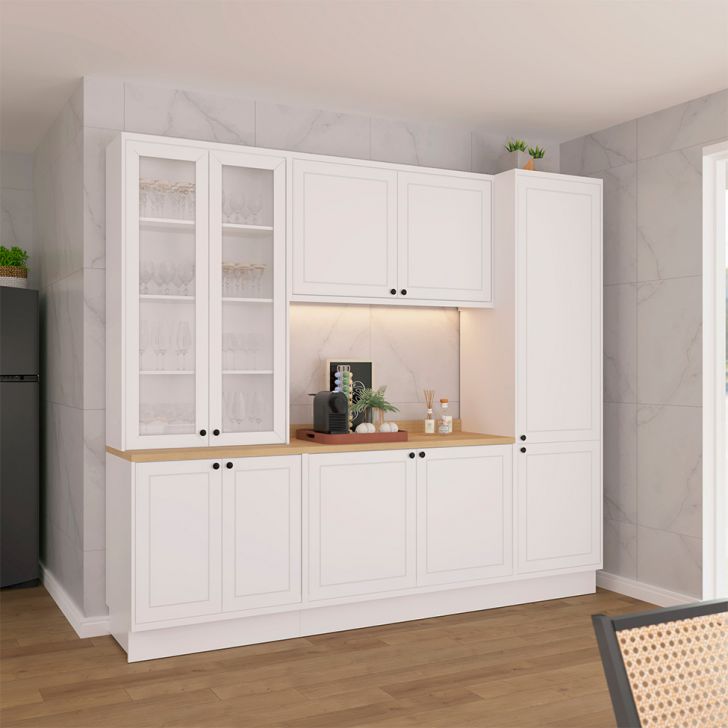 Cozinha Compacta Évora 10 Portas Branco Ártico