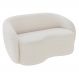 Sofá 3 Lugares Living Orgânico Sala de Estar 180cm Garbin K04 Bouclê Bege - Mpozenato