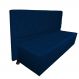 Cabeceira mais Calçadeira Solteiro Juliana 90cm Para Cama Box Suede Azul Marinho - DS Estofados