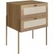 Mesa de Cabeceira 02 Gavetas com Telinha Industrial Indy A03 Hanover Dourado - Lyam Decor