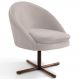 Poltrona Decorativa Sala de Estar Base Xis Madeira Rafa B-309 Veludo Bege - Domi
