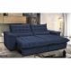Sofá Retrátil e Reclinável 2,52m com Molas Ensacadas Cama inBox Aconchego Tecido Suede Azul