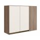 Armario Canto Reto 2P MDF 89cm Kali 12213 Carvalho Toq Off White Cetim Nicioli