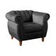 Poltrona Realeza Chesterfield Cadeira Vintage Decoração Retrô - Veludo Preto