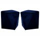 Kit 02 Puffs Decorativo Sala de Estar Blois Veludo Azul Marinho G15 - Gran Belo
