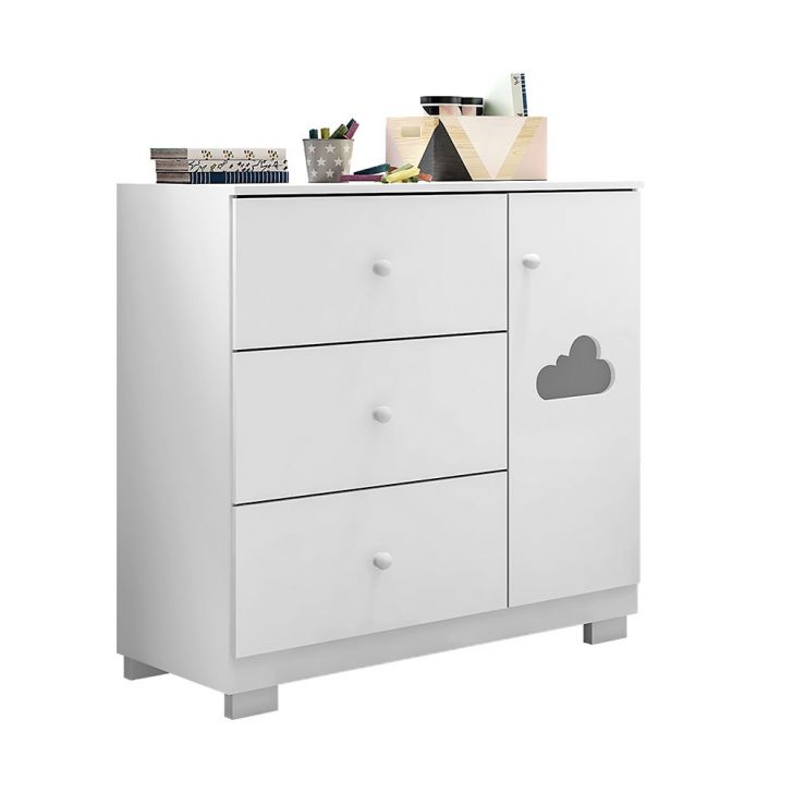Cômoda Infantil Ane 1 PT 3 GV Branca