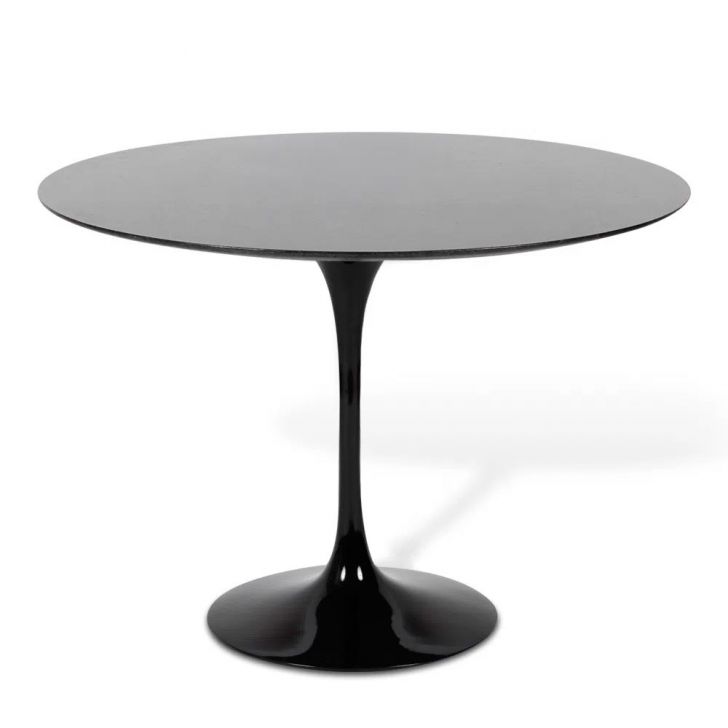 Mesa Saarinen Redonda São Gabriel 124cm - Base Preta