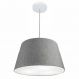 Pendente Cone Md-4021 Cúpula em Tecido 21-40x30cm Rústico Cinza - Bivolt