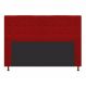 Cabeceira Estofada Dama 140 cm Casal Com Botonê Suede Vermelho - Amarena Móveis