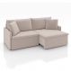 Sofá 2 Lugares Retrátil e Reclinável Stilo Veludo Creme 174 cm