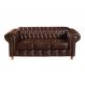 Sofá 3 Lugares Chesterfield Capitonê Luís Xv Confortável - Couríssimo Café