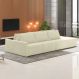 Sofá Ilha Modulado Milos 342cm Puff Lateral Veludo Bege G33 - Gran Belo
