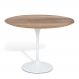 Mesa Saarinen Tulip Redonda Imbuia 137cm Base Branca