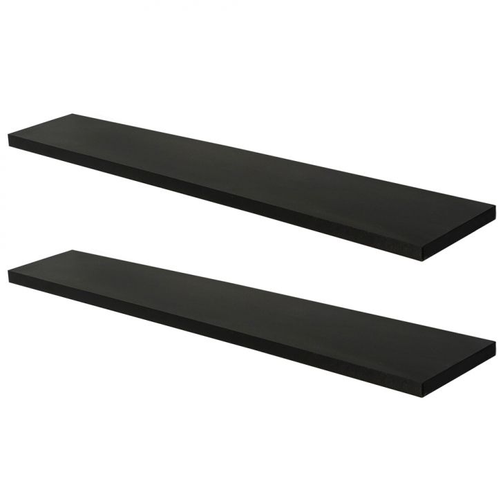 Kit de Prateleira MDP 20x120 cm Preto Multivisão 