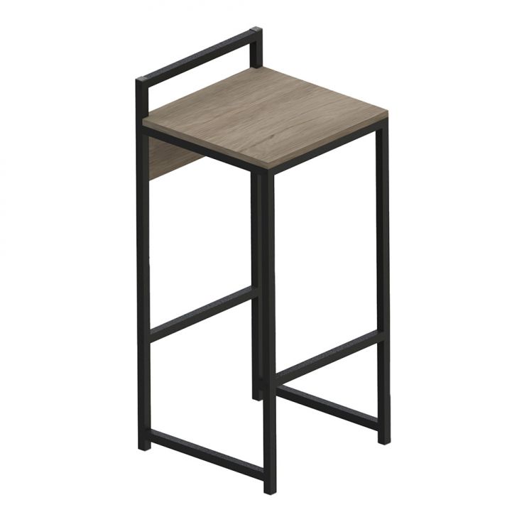 Banqueta UrbnFlex Preta e Mel