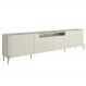 Rack Para Sala de Estar TV 85 Pol 4 Portas Pés Industrial Dourado Alef I03 Luna - Lyam Decor