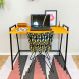 Mesa para Escritório de Ferro e Madeira Industrial Steel 100cm Carvalho e Preto