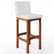 Banqueta Alta Para Cozinha Sala De Jantar Fixa Alya L02 Facto Branco - Lyam Decor