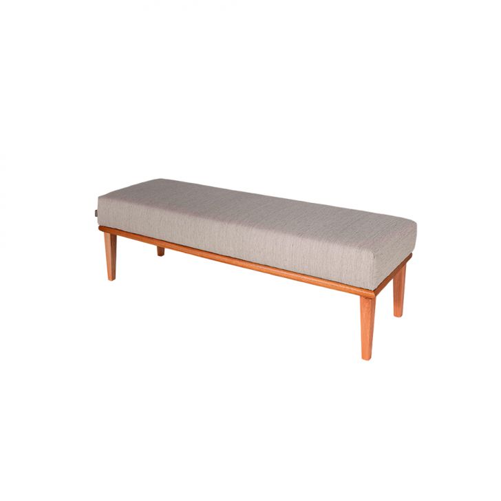 Banco | Banqueta 2 Lugares Grazi Bege e Castanho 160 cm