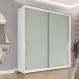 Guarda-Roupa Casal Porto 2 Portas 2 Gavetas Branco e Verde