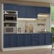Armário de Cozinha Completa 270 cm Branco/Azul Vik Madesa 01