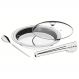 Kit para Servir Tramontina Ciclo Redondo Aço Inox Prato com Tampa Colher e Pegador