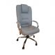 Cadeira Giratória Escritório Classic Presidente Cinza Base Cromada CompreAlegre com Relax e Rodizio 100% Nacional