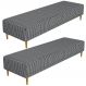 Kit 02 Puffs Decorativo Sala de Estar Bali W01 Pés Palito 210x60cm Pied Poule - Lyam Decor