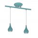 Lustre Pendente Design 5512 2 Lâmpadas Gu10 Azul