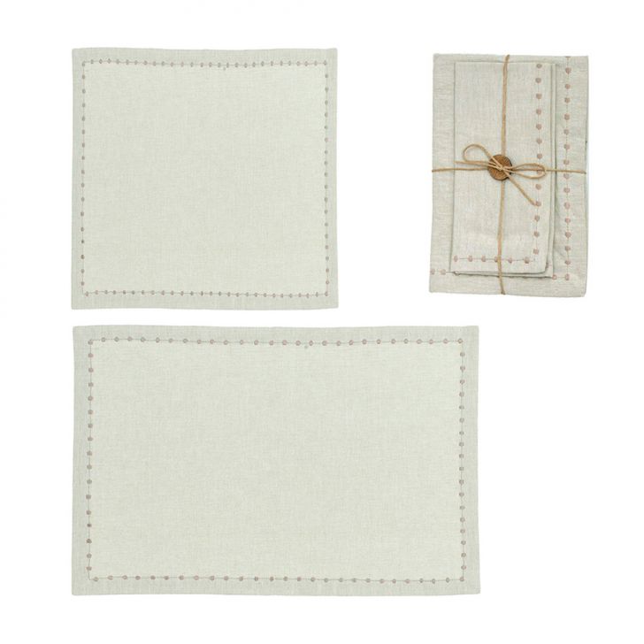 Lugar Americano Com Guardanapo Espressione Branco