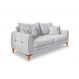 Image of Sofá 3 Lugares Lisboa Veludo Prata 200 cm MO895UP65XJQMOB