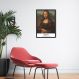 Quadro Art Collection Mona Lisa 43x30 Caixa Preto