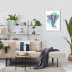 Quadro Bubble Elefante 43x30 Filete Marfim