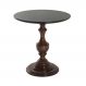 Mesa Lateral Decorativa Para Sala de Estar Rialto 70x76 Imbuia/Preto - Gran Belo