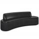 Sofá 4 Lugares para Sala de Estar Living 230cm Koane D06 Sintético Preto - Mpozenato