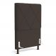 Cabeceira Cama Box Solteiro Mel 90cm com Frame Suede Marrom - Desk Design