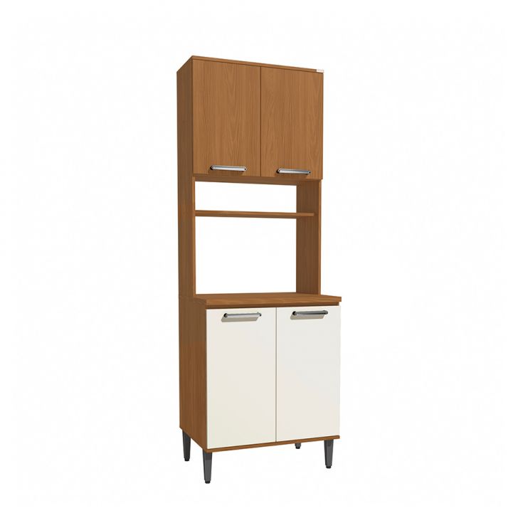 Paneleiro Linna 4 Portas Canela e Off White